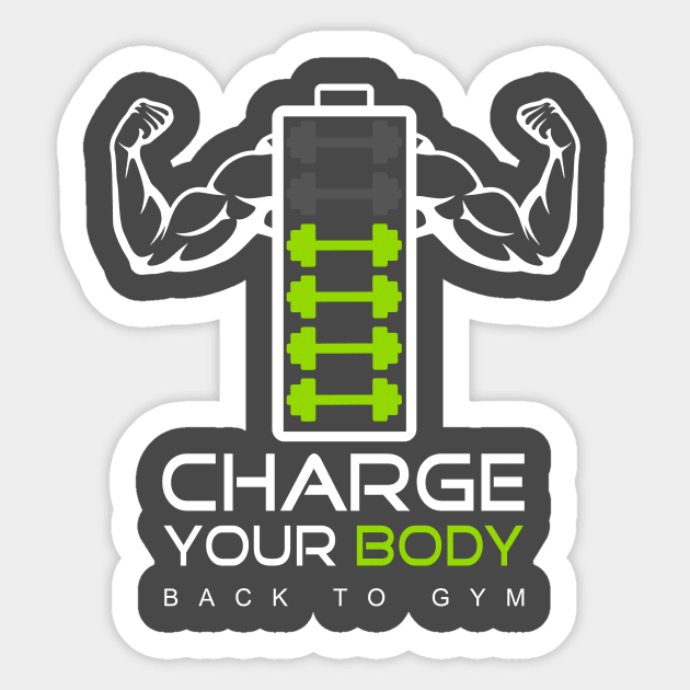 charge your body back to gym Sticker by Mahmoud47